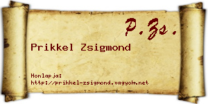 Prikkel Zsigmond névjegykártya