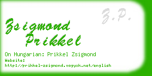 zsigmond prikkel business card